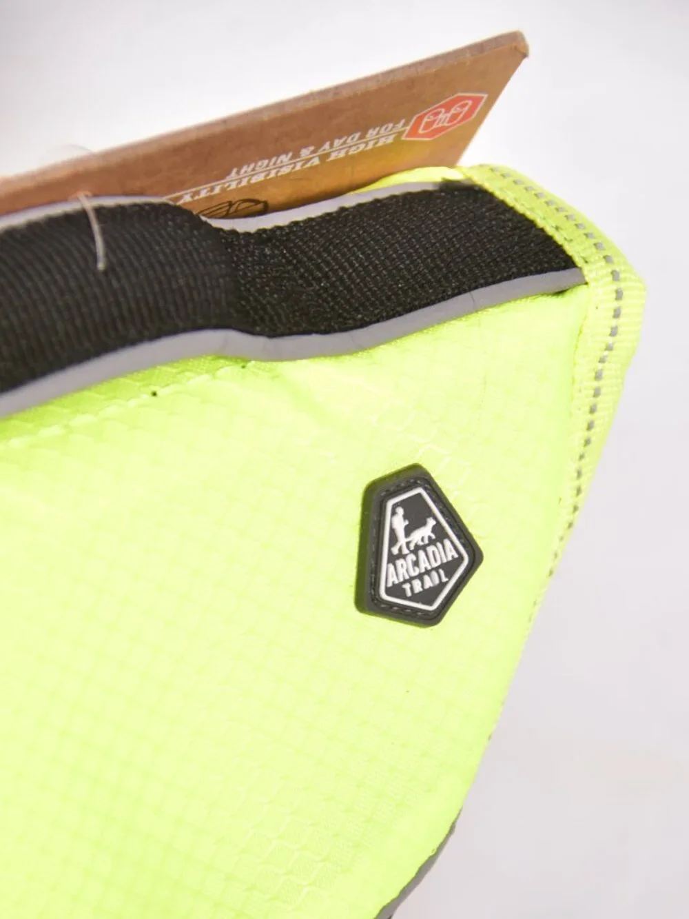 Arcadia Trail High Visibility Yellow Black Dog Flotation Life Jacket XS NWT